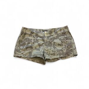 Y2K Camo Mini Micro Camo Floral Bedazzled Shorts Size 10